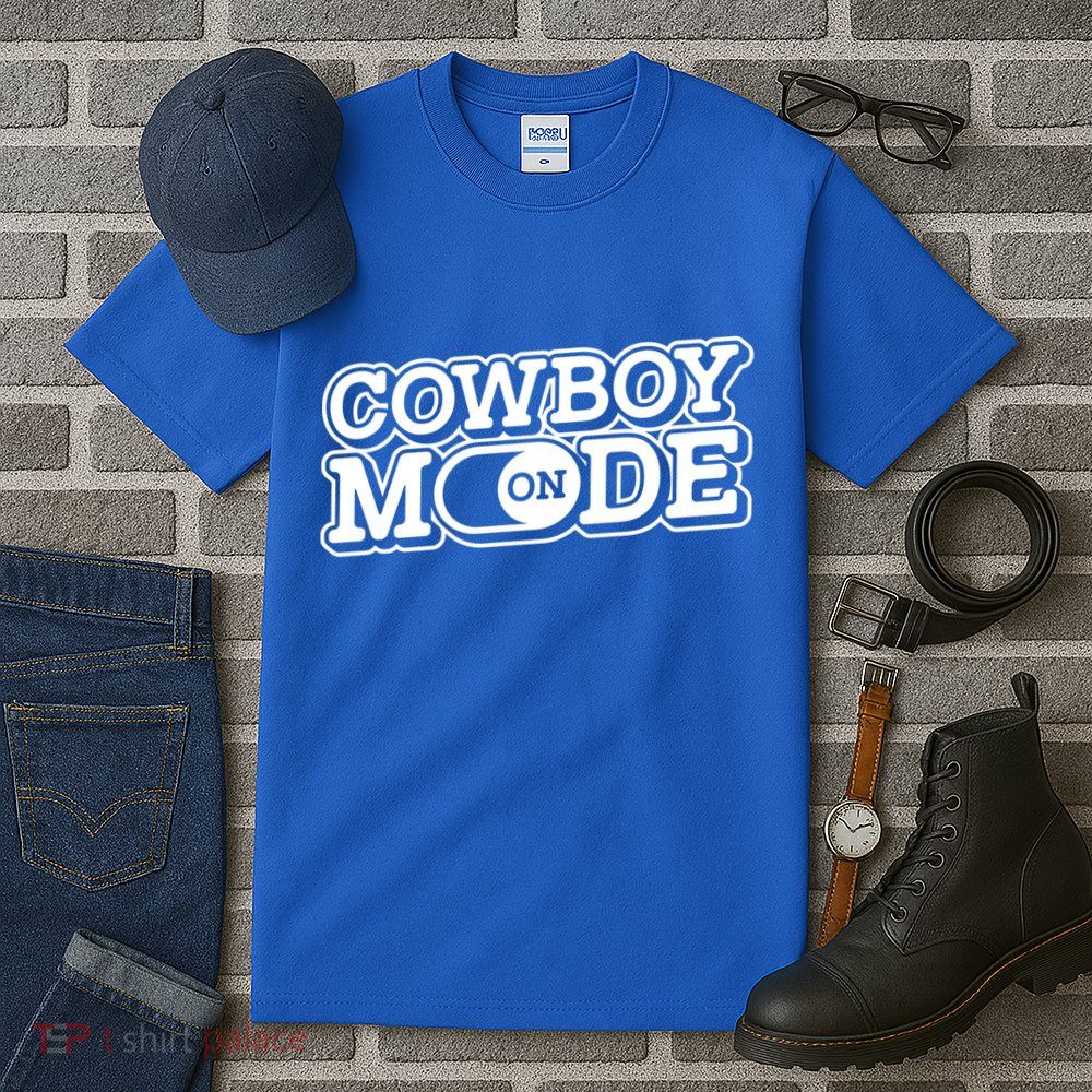 Cowboy Mode On Gift Horse Riding Horse Western Rodeo Cowboy Funny Gift Tall T-Shirt
