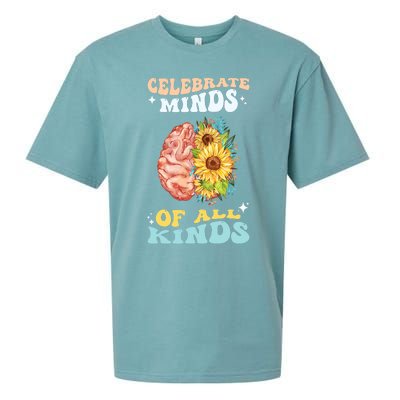 Celebrate Minds Of All Kinds Neurodiversity Autism Awareness Sueded Cloud Jersey T-Shirt