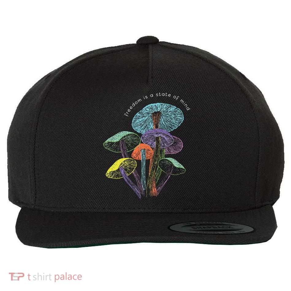 Colourful mushrooms of imagination  Wool Snapback Cap