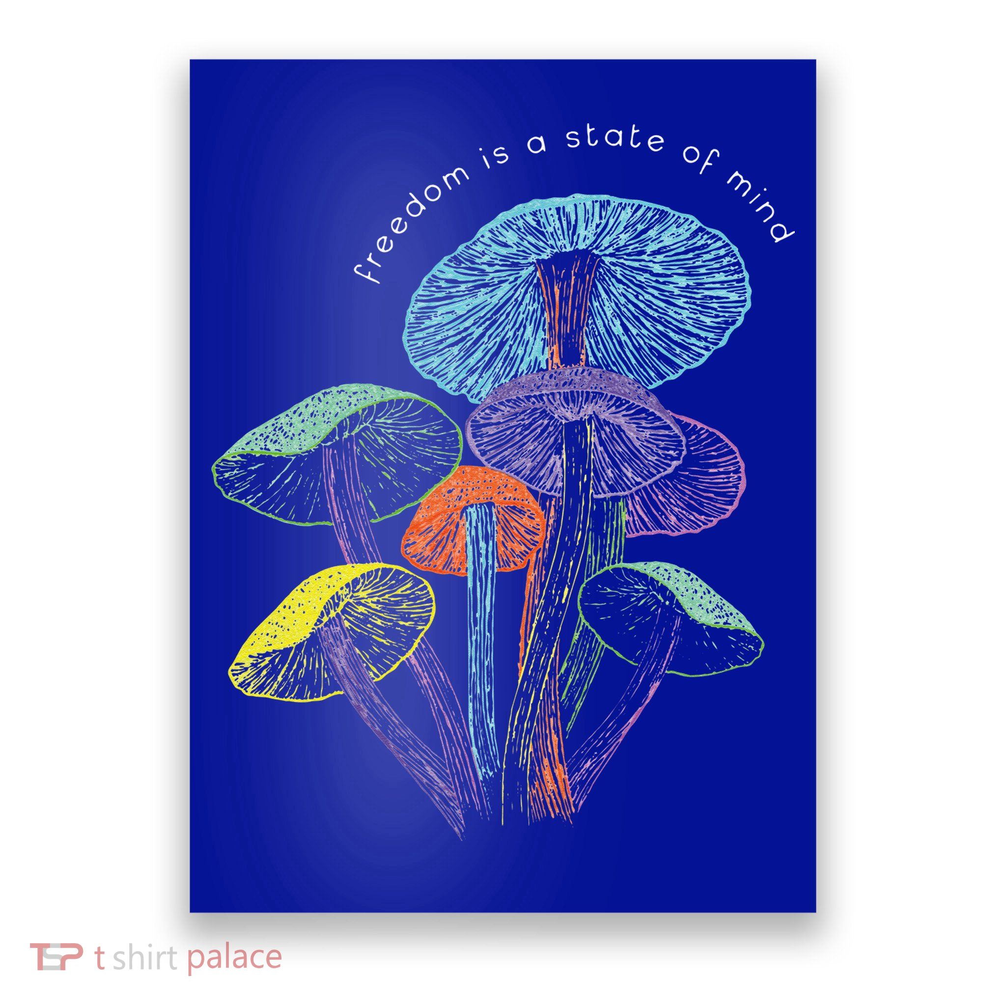 Colourful mushrooms of imagination  Poster