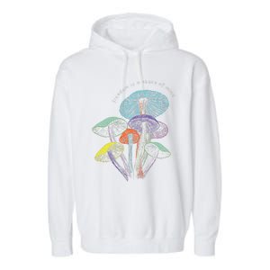 Colourful mushrooms of imagination  Garment-Dyed Fleece Hoodie