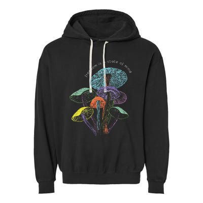 Colourful Mushrooms Of Imagination Garment-Dyed Fleece Hoodie