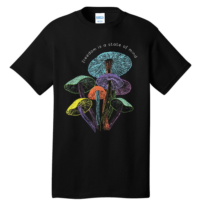 Colourful Mushrooms Of Imagination Tall T-Shirt