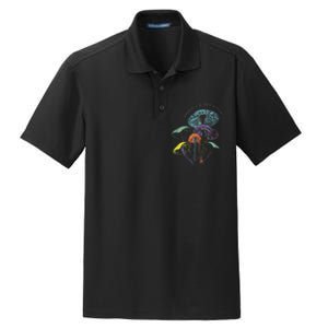 Colourful Mushrooms Of Imagination Dry Zone Grid Polo