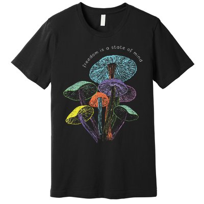 Colourful Mushrooms Of Imagination Premium T-Shirt