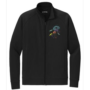 Colourful Mushrooms Of Imagination Stretch Full-Zip Cadet Jacket