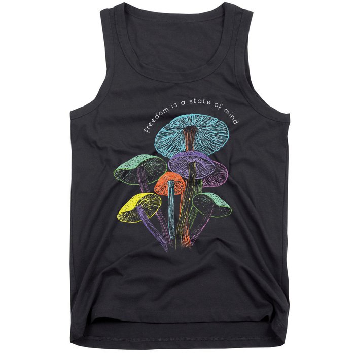 Colourful Mushrooms Of Imagination Tank Top