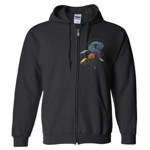 Colourful Mushrooms Of Imagination Full Zip Hoodie