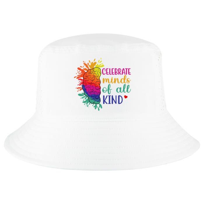 Celebrate Minds Of All Kind Neurodiversity Brain Cool Comfort Performance Bucket Hat
