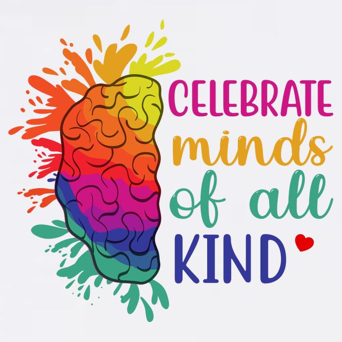 Celebrate Minds Of All Kind Neurodiversity Brain Garment-Dyed Heavyweight T-Shirt