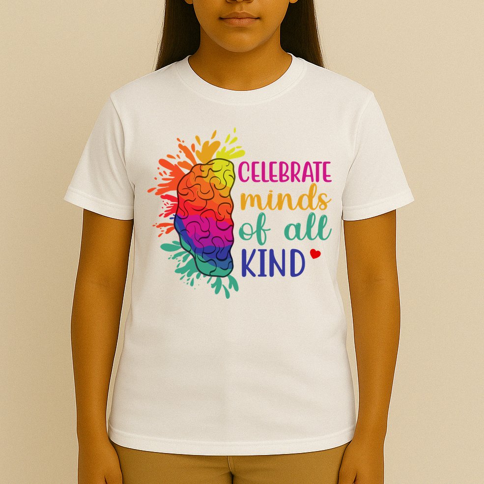 Celebrate Minds Of All Kind Neurodiversity Brain T-Shirt