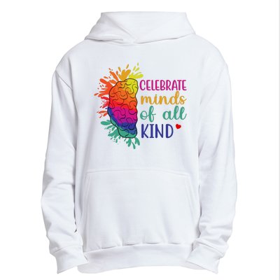 Celebrate Minds Of All Kind Neurodiversity Brain Urban Pullover Hoodie