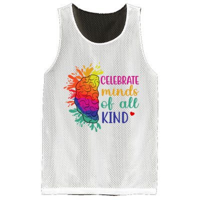 Celebrate Minds Of All Kind Neurodiversity Brain Mesh Reversible Basketball Jersey Tank