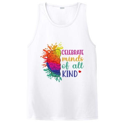 Celebrate Minds Of All Kind Neurodiversity Brain PosiCharge Competitor Tank