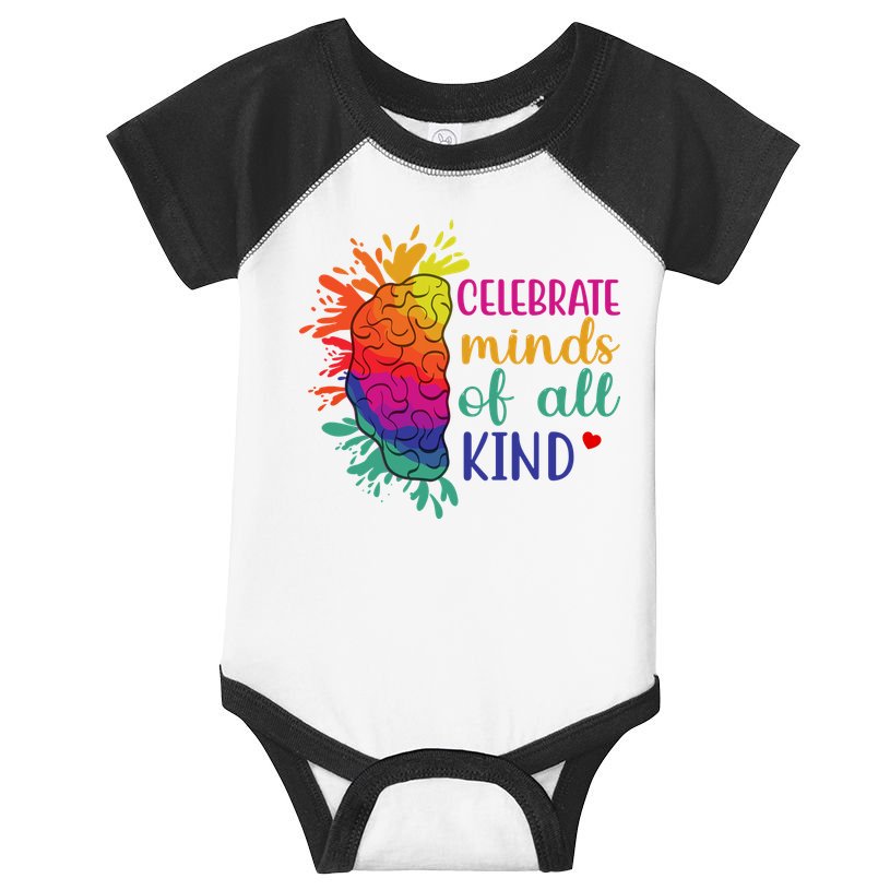 Celebrate Minds Of All Kind Neurodiversity Brain Infant Baby Jersey Bodysuit