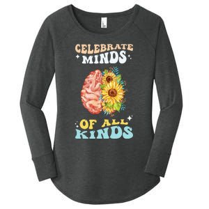 Celebrate Minds of All Kinds Neurodiversity Autism Awareness Women's Perfect Tri Tunic Long Sleeve Shirt