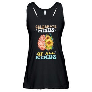 Celebrate Minds of All Kinds Neurodiversity Autism Awareness Ladies Essential Flowy Tank