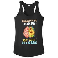 Celebrate Minds of All Kinds Neurodiversity Autism Awareness Ladies PosiCharge Competitor Racerback Tank