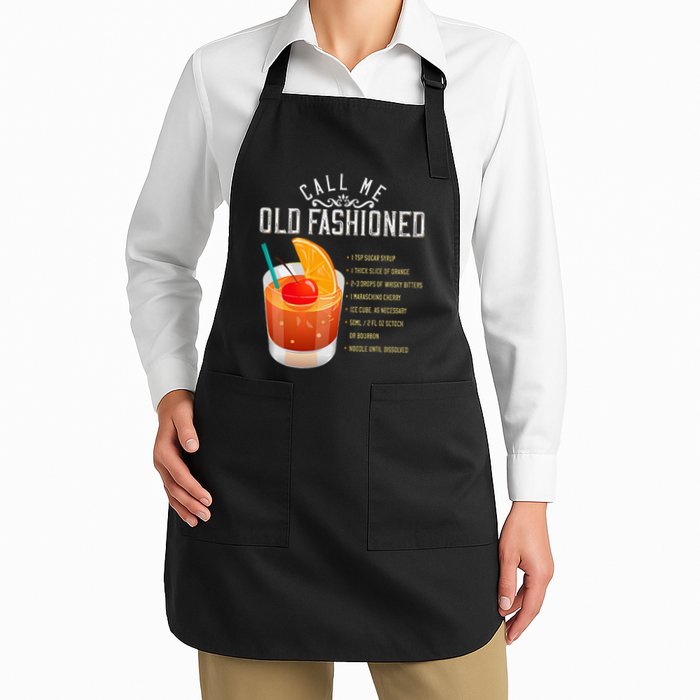 Call Me Old Fashioned Whiskey Cocktail Drinking Apron