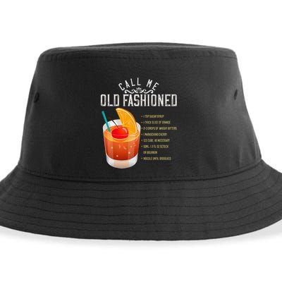 Call Me Old Fashioned Whiskey Cocktail Drinking Sustainable Bucket Hat