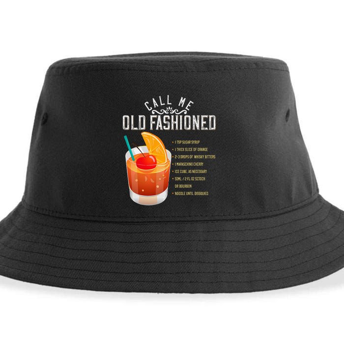 Call Me Old Fashioned Whiskey Cocktail Drinking Sustainable Bucket Hat