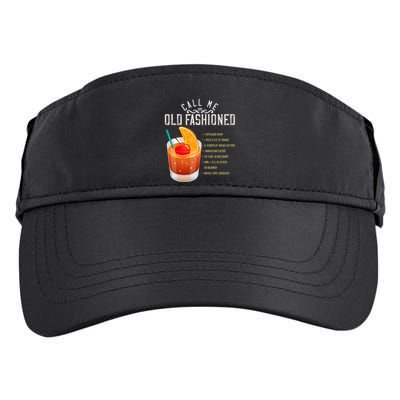 Call Me Old Fashioned Whiskey Cocktail Drinking Adult Drive Performance Visor
