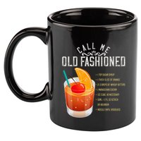 Call Me Old Fashioned Whiskey Cocktail Drinking 11oz C Handle Ceramic Mug