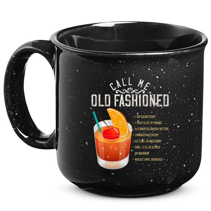 Call Me Old Fashioned Whiskey Cocktail Drinking 15oz Campfire Ceramic Mug