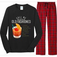 Call Me Old Fashioned Whiskey Cocktail Drinking Long Sleeve Pajama Set