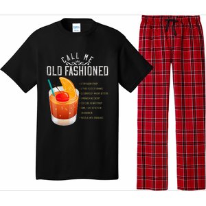 Call Me Old Fashioned Whiskey Cocktail Drinking Pajama Set