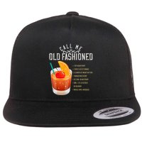Call Me Old Fashioned Whiskey Cocktail Drinking Flatbill Hat
