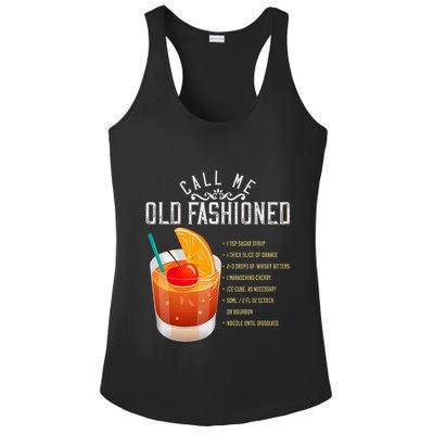 Call Me Old Fashioned Whiskey Cocktail Drinking Ladies PosiCharge Competitor Racerback Tank