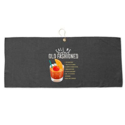Call Me Old Fashioned Whiskey Cocktail Drinking Large Microfiber Waffle Golf Towel