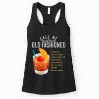 Call Me Old Fashioned Whiskey Cocktail Drinking Womens Tank Top