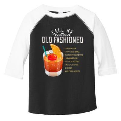Call Me Old Fashioned Whiskey Cocktail Drinking Toddler Fine Jersey T-Shirt