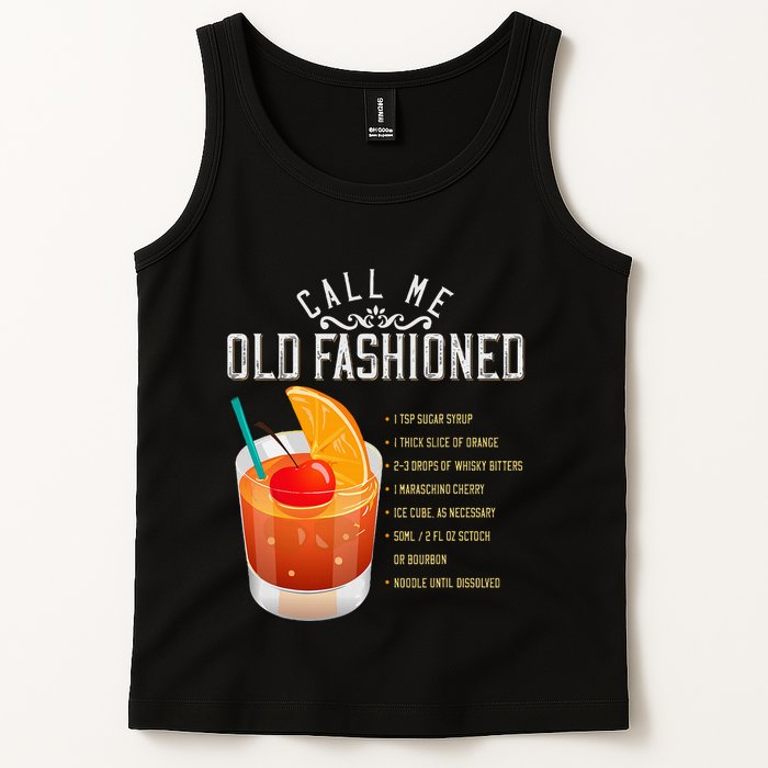 Call Me Old Fashioned Whiskey Cocktail Drinking Tank Top