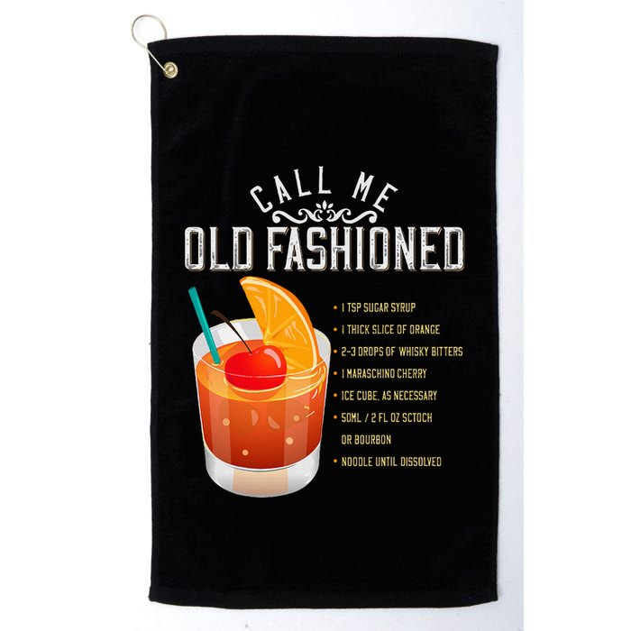 Call Me Old Fashioned Whiskey Cocktail Drinking Golf Towel