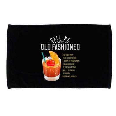 Call Me Old Fashioned Whiskey Cocktail Drinking Microfiber Hand Towel