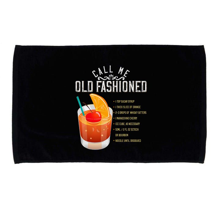 Call Me Old Fashioned Whiskey Cocktail Drinking Microfiber Hand Towel