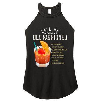 Call Me Old Fashioned Whiskey Cocktail Drinking Women's Perfect Tri Rocker Tank