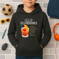 Call Me Old Fashioned Whiskey Cocktail Drinking Kids Hoodie