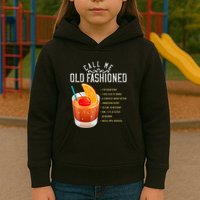 Call Me Old Fashioned Whiskey Cocktail Drinking Kids Hoodie