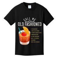 Call Me Old Fashioned Whiskey Cocktail Drinking Kids T-Shirt