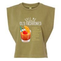 Call Me Old Fashioned Whiskey Cocktail Drinking Garment-Dyed Women's Muscle Tee