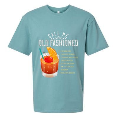 Call Me Old Fashioned Whiskey Cocktail Drinking Sueded Cloud Jersey T-Shirt