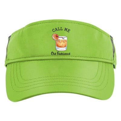 Call Me Old Fashioned Whiskey Wisconsin Funny Vintage Adult Drive Performance Visor