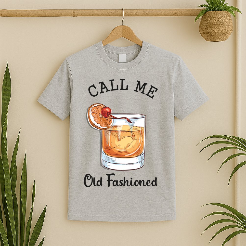 Call Me Old Fashioned Whiskey Wisconsin Funny Vintage T-Shirt