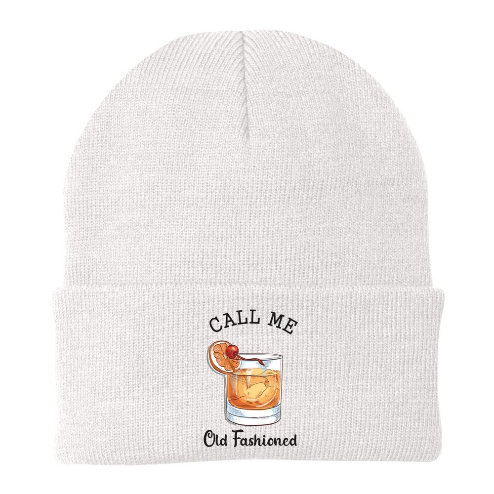 Call Me Old Fashioned Whiskey Wisconsin Funny Vintage Beanie