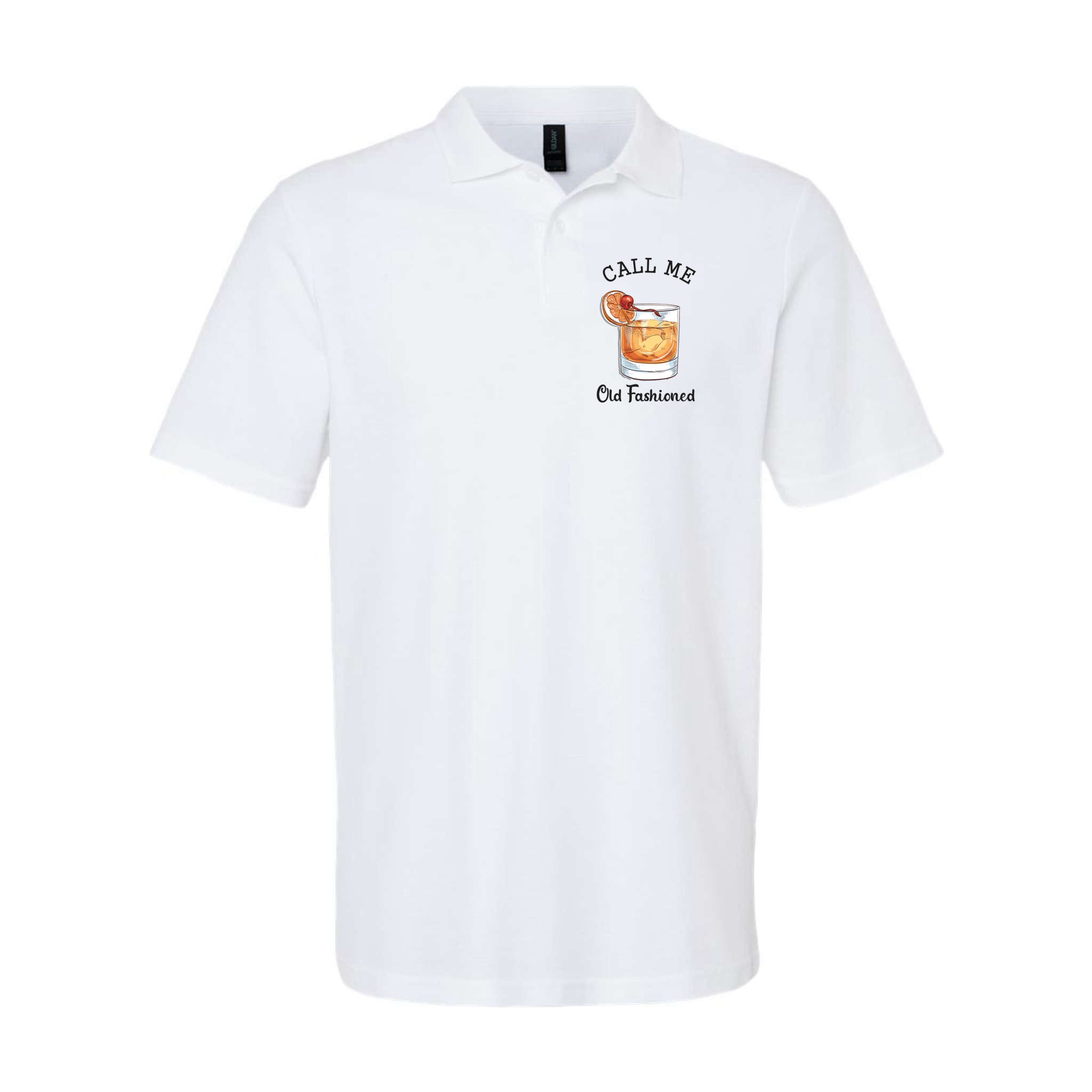 Call Me Old Fashioned Whiskey Wisconsin Funny Vintage Polo