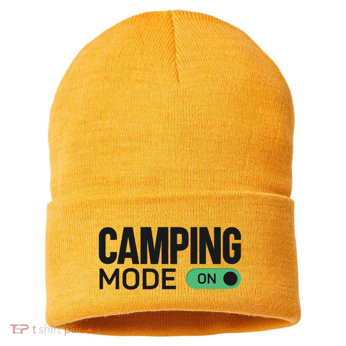 Camping Mode On Tent Sustainable Knit Beanie